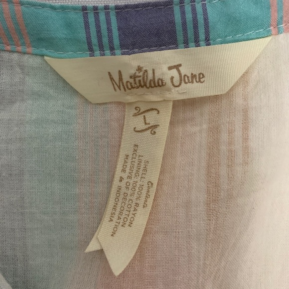 Matilda Jane Women’s Striped Multicolor Cotton Tiered Maxi Dress Large - Picture 4 of 8